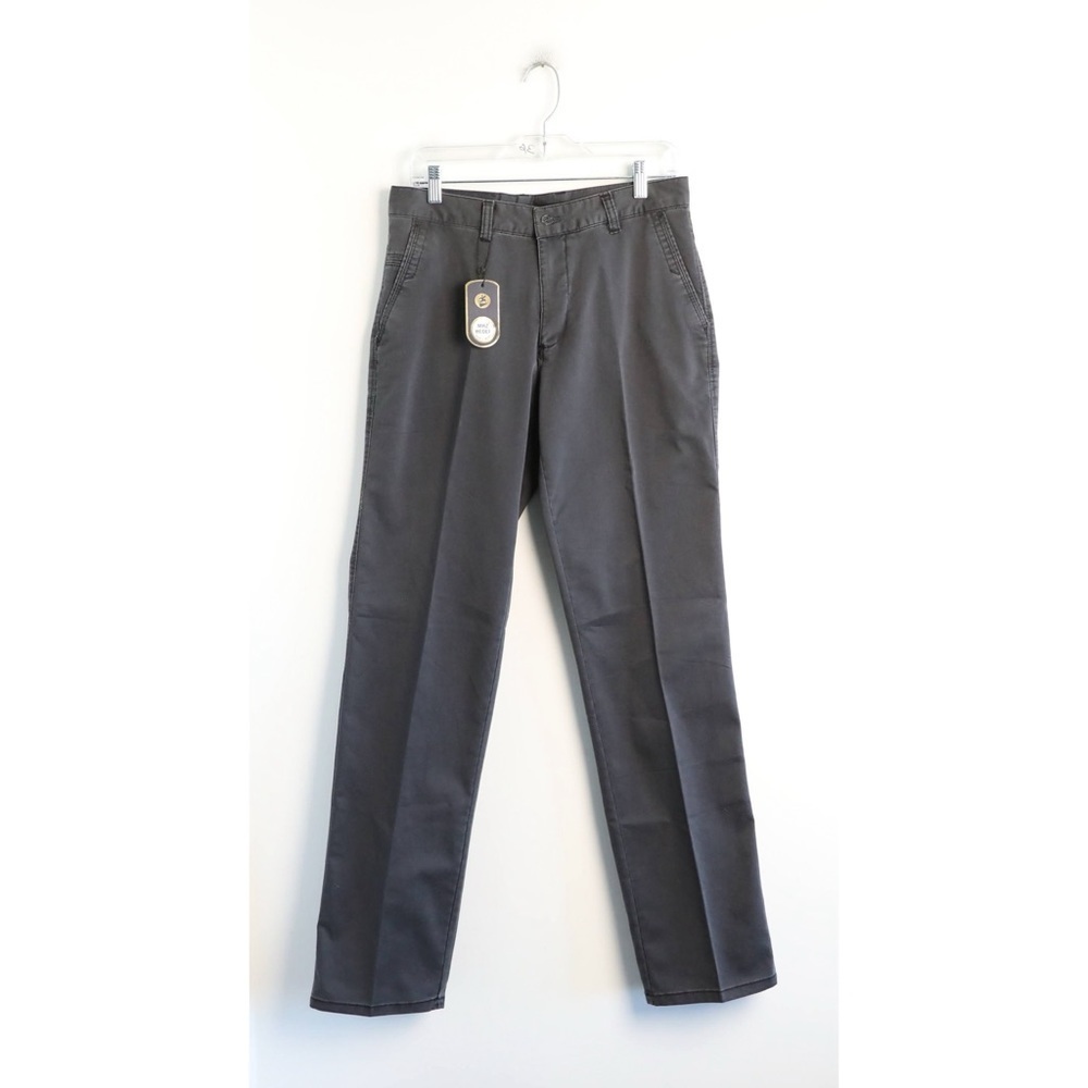 MHZ Hedef Pants charcoal grey size 42 NWT new pleated casual menswear US 30